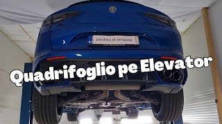 Alfa Romeo Stelvio Quadrifoglio pe Elevator [upl. by Fabiola]