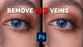 Remove RED Veins from Eyes in Photoshop [upl. by Aible]