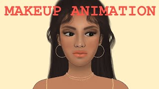 Makeup Animation ASMR  Western Makeup  Makeup Stop Motion [upl. by Nomaj]