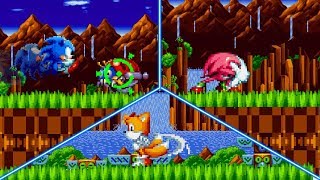 Sonic Mania  Homing Attack Air Dash Tail Whip and Mega Punch Mod [upl. by Aniar]