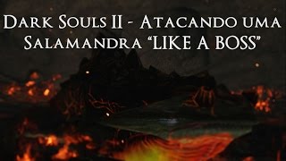 Dark Souls II  Atacando uma Salamandra quotLIKE A BOSSquot [upl. by Oenire]