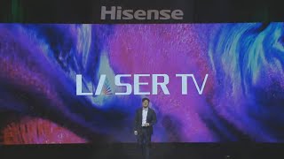 Full reveal Hisense debuts first selfrising laser TV [upl. by Hackathorn]