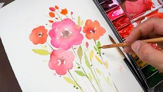 Watercolor painting for beginners simple and easy [upl. by Yrret]