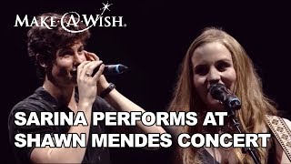 Sarina Performs at Shawn Mendes concert  MakeAWish® [upl. by Eseeryt]