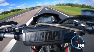 Aprilia SXV 550  Supermoto top speed GPS [upl. by Xad]