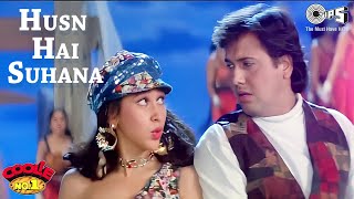 Husn Hai Suhana  Coolie No 1  Govinda amp Karisma Kapoor  Abhijeet amp Chandana Dixit  90s Hits [upl. by Ellerol629]