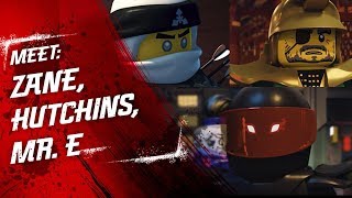 Meet Hutchins Zane and Mr E  LEGO NINJAGO  Character Video [upl. by Eahsed]