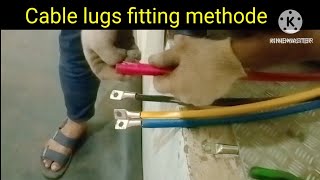 4×120 RM electrical cable crimping with lugs in field practical video  power cable crimping method [upl. by Aicelav]