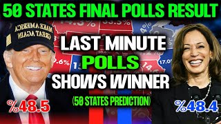 Less Than 1 Day 50 States Final Polls Trump or Harris  2024 Election Polls Map Prediction [upl. by Nomar344]