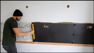 Konyha hátfal burkolása  How to install a Kitchen Tile Backsplash [upl. by Matuag]