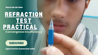 refraction practical  how to do a refraction eye exam  convergence Insufficiency [upl. by Asyl746]