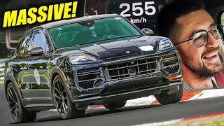 EXCLUSIVE Hyper SUV 2024 Porsche Cayenne Turbo GT visits the Nürburgring [upl. by Lowrance]