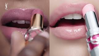 Candy Glaze vs Shine  Rouge Volupté Shine  YSL BEAUTY [upl. by Amandi]