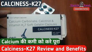 Calciness K27 Softgel Capsules  Review and Benefits in Hindi  Health Rank [upl. by Otnicaj506]