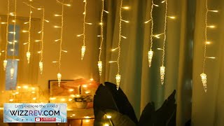 LED Christmas Icicle Curtain Light Garland Festoon Christmas Decorations for Home 2022 Review [upl. by Montanez]