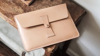 Making a Leather MacBook Case [upl. by Ardnuhsal671]