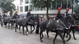 Lord Mayors Show London 91124 the Kings Troop RHA in Cheapside City of London [upl. by Anifled802]