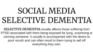 SELECTIVE DEMENTIA New Designer Disease for Liars [upl. by Althee]