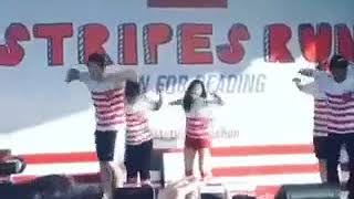 ENRIQUE GIL DANCING WITH NIANA AND RANZ GUERRERO AT MCDO FUN RUN EVENT McdoStripesFunRun [upl. by Darryn]