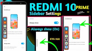 Redmi 10 Prime Sidebar Settings  Sidebar kaise on kare  redmi note 10 prime sidebar settings [upl. by Ahseinod]