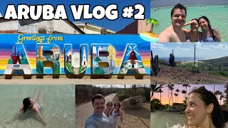 Aruba Vlog 2  Day 2 Arikok National Park Baby Beach Noord and Palm Beach [upl. by Noissap375]