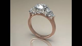 18ct Rose Gold Sophie Trilogy Engagement Ring  Daniel Christopher Jewellery  dcjewellerycom [upl. by Lig757]