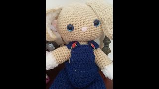 Crochet Quick and Easy Beginner Cute Large Bunny Pant Overalls DIY Tutorial [upl. by Olumor]