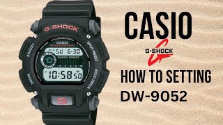 How to Set Time Casio Gshock DW9052 timewatchdc [upl. by Kudva]