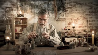 ASMR Apothecary working weighing measuring soft sounds whispering vintage 19th century [upl. by Malony]