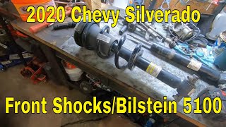 2020 Chevy Silverado Front Shocks Bilstein 5100 [upl. by Nitram]