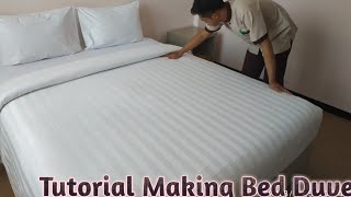 Cara Making Bed Duve Dengan Baik Dan Benar How To Making Bed Duve  HouseKeeping [upl. by Ebert]