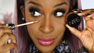 NARS Soft Matte Complete Concealer Vs Radiant Creamy Concealer  Jackie Aina [upl. by Annairt]