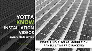 Installing a solar module on the PanelClaw FR10 Commercial Racking System [upl. by Avram]