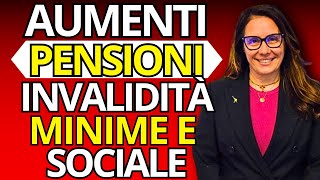 UFFICIALE Aumenti Pensioni 2025 Tutte le Novità su Minime Invalidità e Sociale [upl. by Tabshey]