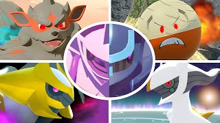 Pokémon Legends Arceus  All Bosses  Cutscenes [upl. by Ettener727]