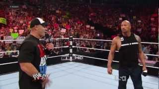 John Cena Owns The Rock  WWE Raw 22712 HD [upl. by Ainna351]