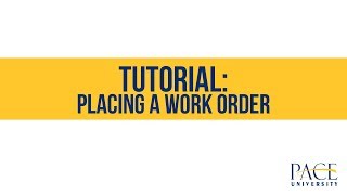 Tutorial How to Place a Work Order [upl. by Painter]