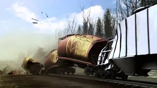 Hinton Train Collision  Animation [upl. by Yeung359]