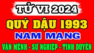 Tử vi tuổi QUÝ DẬU 1993 Nam Mạng năm 2024  Xem Vận Mệnh Công Việc Tình duyên Sức khỏe [upl. by Allertse]