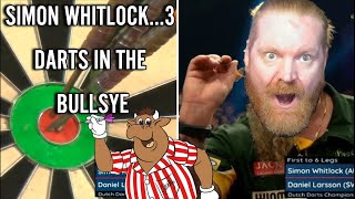 3 DARTS IN THE BULLSYE CHECKOUT SIMON WHITLOCK [upl. by Lucais]