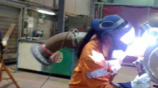 pinoy welder NICKDANZ tig weld TITANIUM PIPES western australia [upl. by Kinnie]