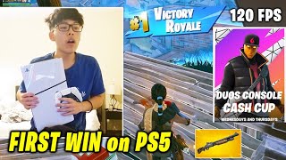 AsianJeffs FIRST TIME Playing PS5 Fortnite amp First Win in Console Cash Cup [upl. by Edualcnaej]