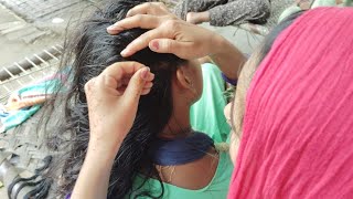 nitpicking in long hair new  long hair new  nitpicking asmr [upl. by Biernat]