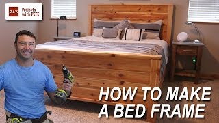 How to Make a Bed Frame with plans available [upl. by Aid]