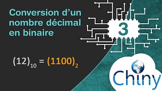 Conversion dun nombre décimal en binaire base 10 vers base 2 [upl. by Kleinstein]