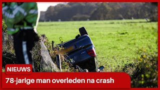 78jarige man overleden nadat hij met zijn auto op z’n kop in de sloot belandt [upl. by Lorak]