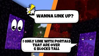 How to link Nether Portals in the NEW Minecraft Update [upl. by Hazel]