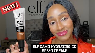 NEW ELF CAMO HYDRATING CC CREAM SPF30 WEAR TESTDEMO [upl. by Htesil]