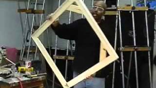 How to Build a Fine Art Canvas Stretcher For Gallery Painting Display Part 7 of 8 [upl. by Neehar830]