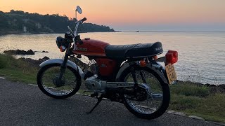 Suzuki AK 50 1970s moped similar to the AP50 exhaust derestricting [upl. by Edasalof]